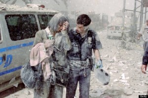 Officer Mike Brennan and unidentified World Trade Center survivor