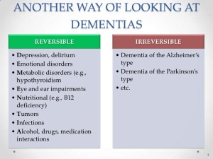 Lifestyle dementias such as alcohol-related dementia can be halted through giving up whatever is causing the cognitive impairment